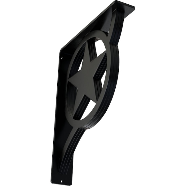 Ekena Millwork Austin Wrought Iron Bracket, (Triple center brace), Powder Coated Black 2"W x 10"D x 12"H BKTM02X10X12TAU - main